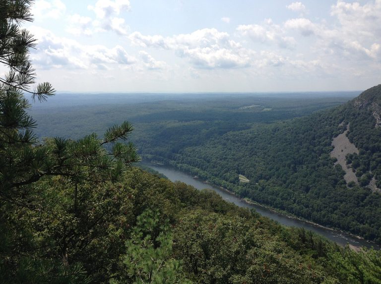 Panoramic view of Happy Valley from Mount Nittany Loop.