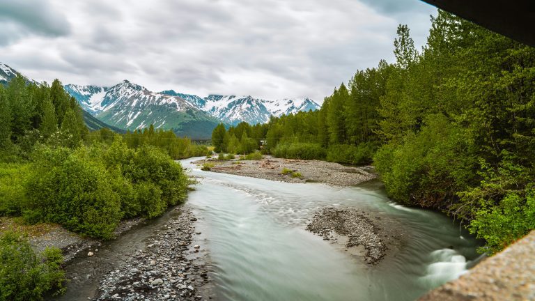A long exposure near Girdwood where Winner Creek Trail is located